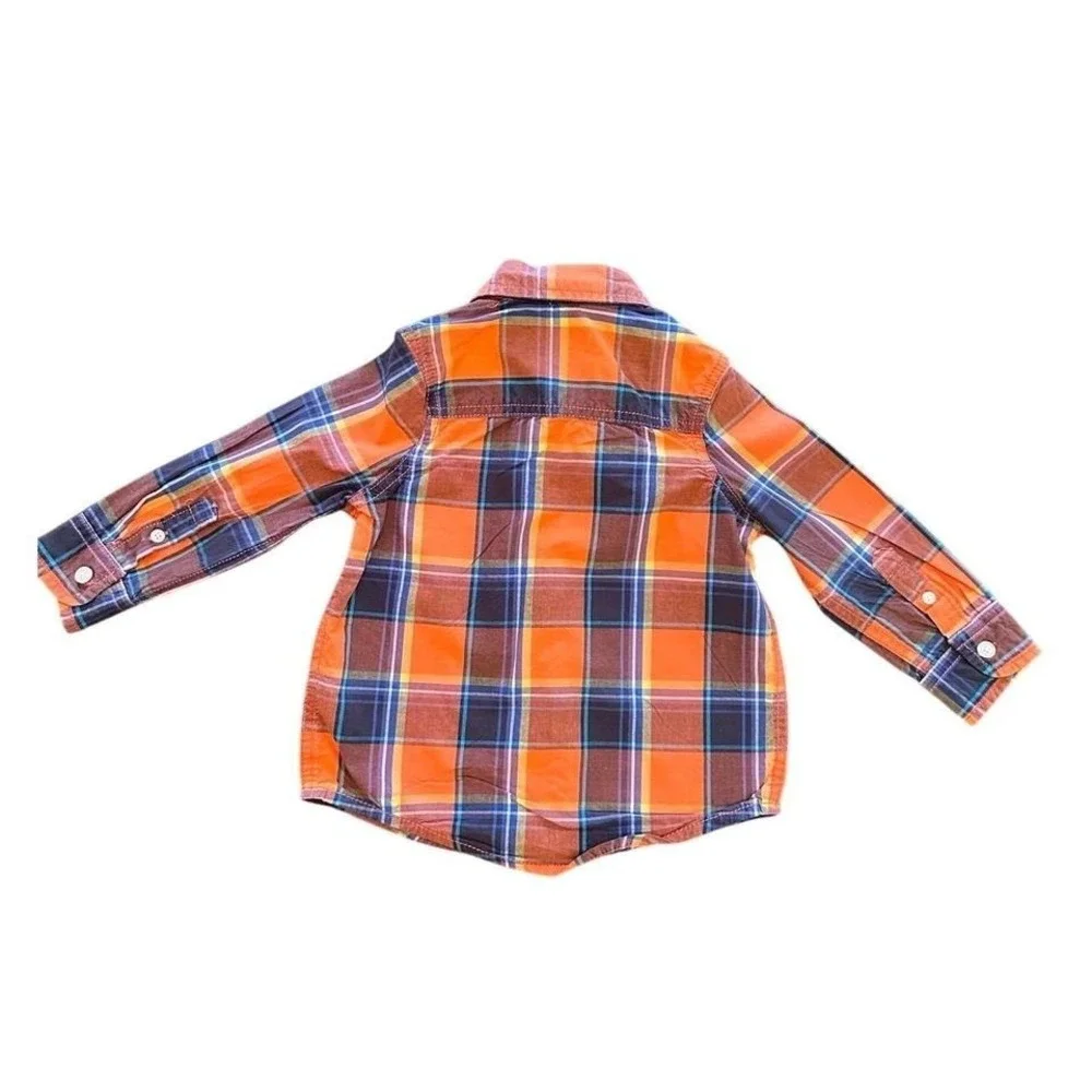 Oshkosh B'gosh boys 2T button long sleeve button‎ up plaid shirt